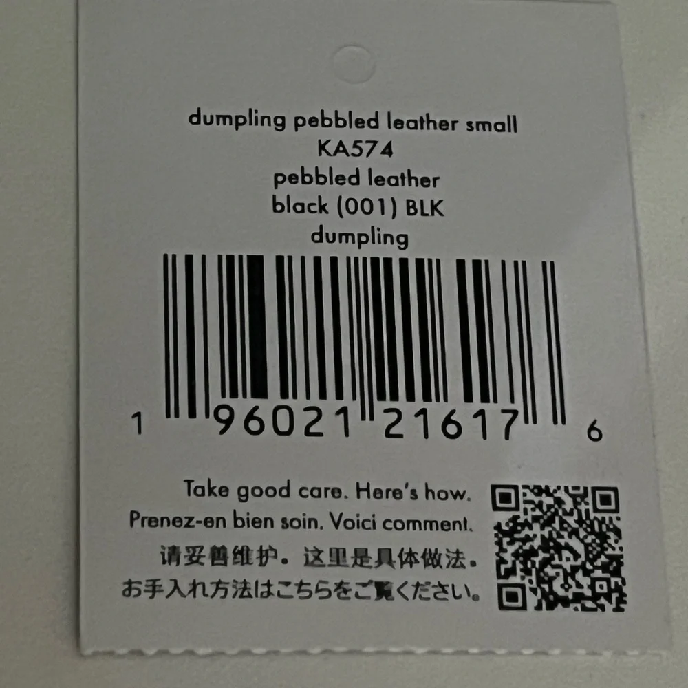 Kate Spade Black Dumpling Pebbled Leather Card Holder Wallet - Picture 2 of 9